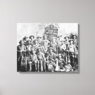 Impressão Em Tela Banda do vaqueiro da cidade de Dodge com