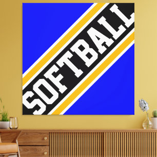 Impressão Em Tela Bandas de SOFTBALL Brilhantes Brilhantes Tiras de