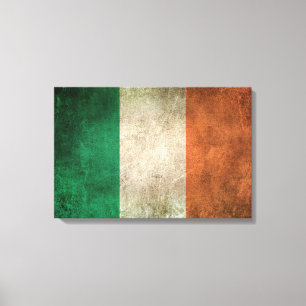 Impressão Em Tela Bandeira afligida vintage de Ireland