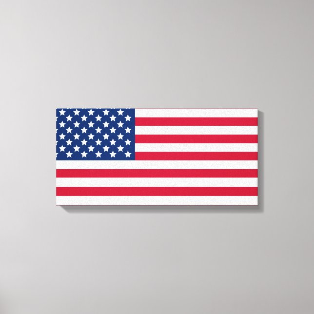 Impressão Em Tela Bandeira Americana (Frente)