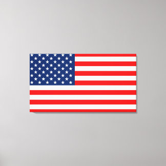 Impressão Em Tela Bandeira Americana