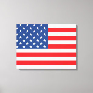 Impressão Em Tela Bandeira Americana