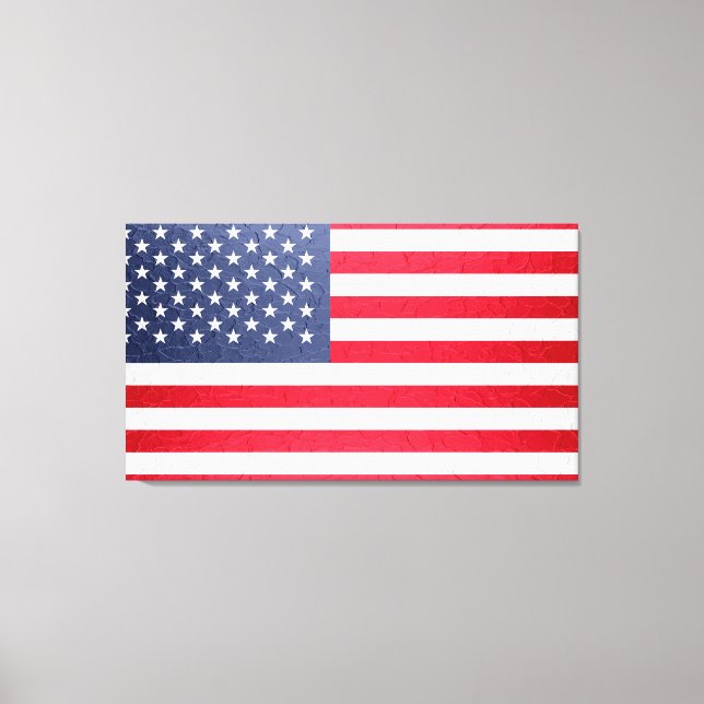 Impressão Em Tela Bandeira Americana (Frente)
