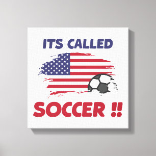 Impressão Em Tela Bandeira americana engraçada chamada SOCCER e não