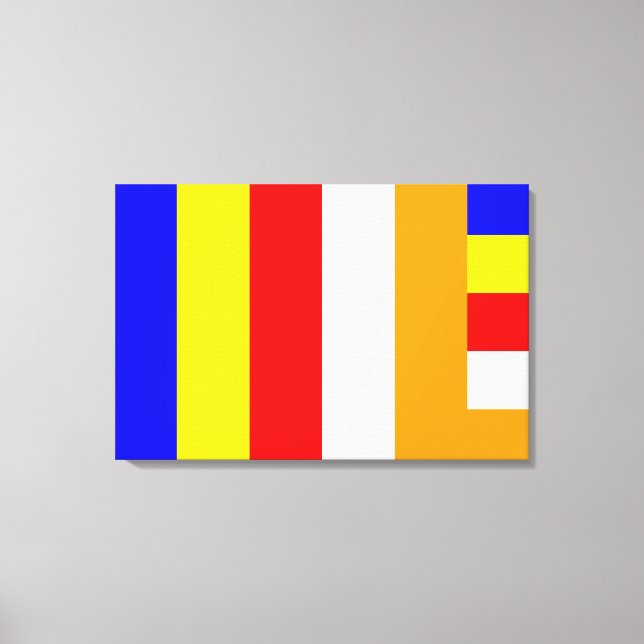 Impressão Em Tela Bandeira Budista (Frente)