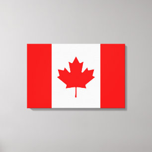 Impressão Em Tela Bandeira canadense do l'Unifolié vermelho da folh