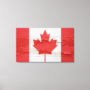 Impressão Em Tela Bandeira canadense pintura resistida