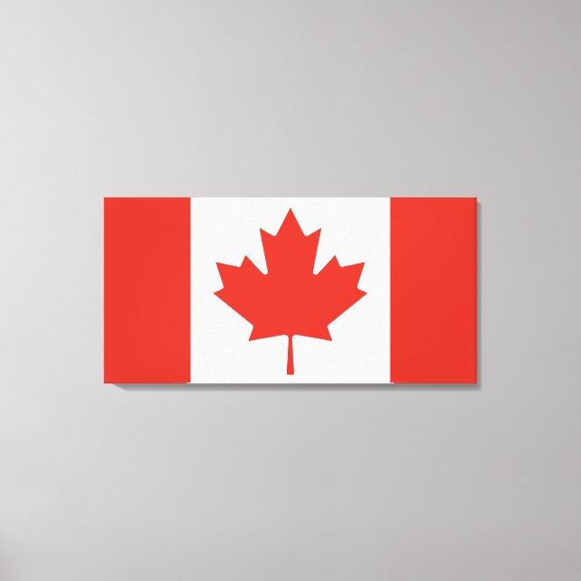Impressão Em Tela Bandeira Canadiana (Maple Leaf) (Canadá) (Frente)