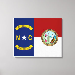 Impressão Em Tela bandeira da Carolina do Norte