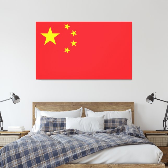 Impressão Em Tela Bandeira da China (Insitu(Quarto))
