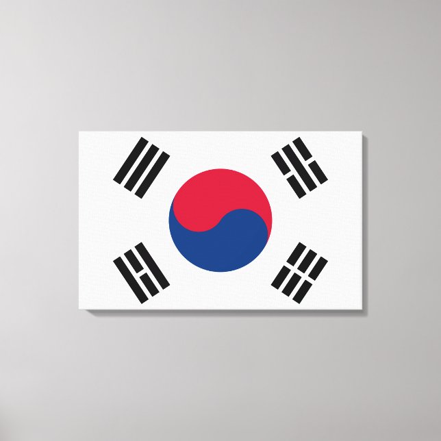 Impressão Em Tela Bandeira da Coreia do Sul (Frente)