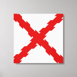 Impressão Em Tela Bandeira da Cruz de Borgonha