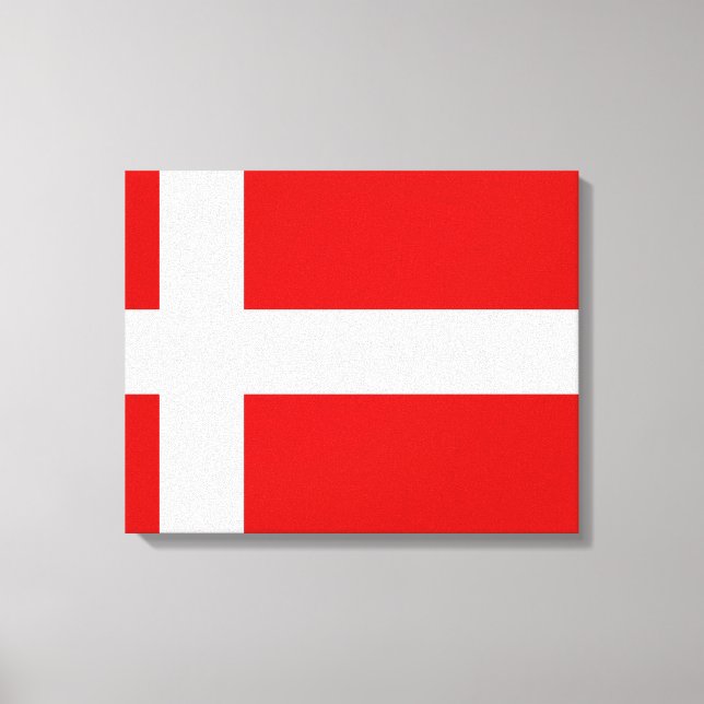 Impressão Em Tela Bandeira da Dinamarca (Frente)