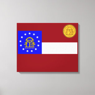 Impressão Em Tela Bandeira da Geórgia