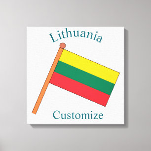 Impressão Em Tela Bandeira da Lituânia Thunder_Cove