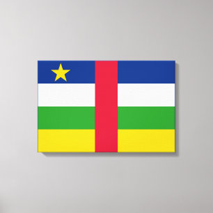 Impressão Em Tela Bandeira da República Centro-Africana (RCA)