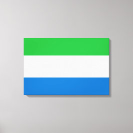 Impressão Em Tela Bandeira da Serra Leoa