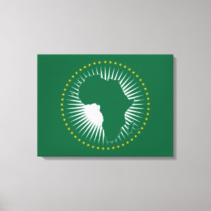 Impressão Em Tela Bandeira da União Africana (África) (Panáfrica)