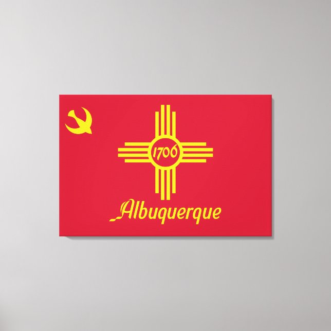 Impressão Em Tela Bandeira de Albuquerque (Novo México) (Frente)