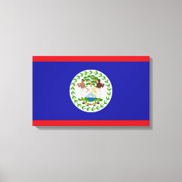 Impressão Em Tela Bandeira de Belize