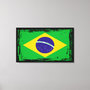 Impressão Em Tela Bandeira de Brasil