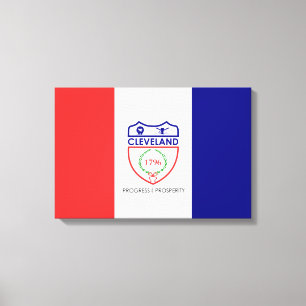 Impressão Em Tela Bandeira de Cleveland (Ohio)