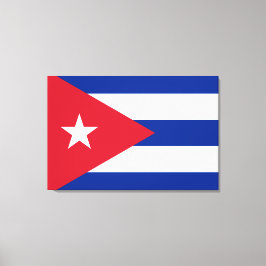 Impressão Em Tela Bandeira de Cuba