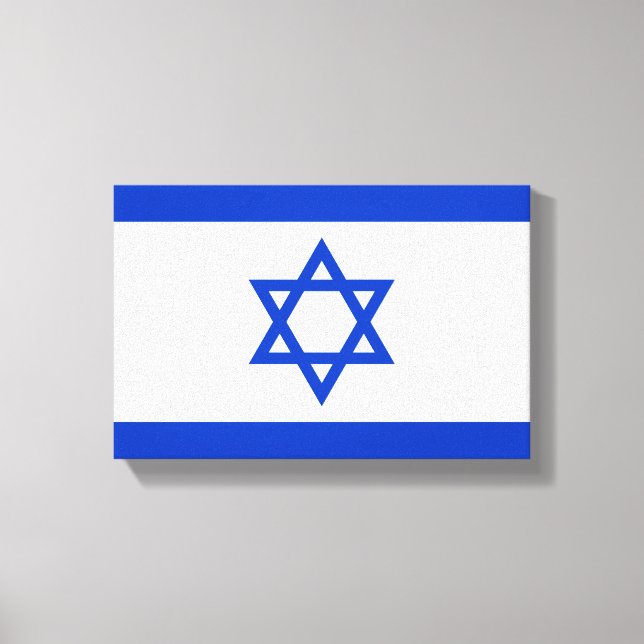 Impressão Em Tela Bandeira de Israel (Frente)