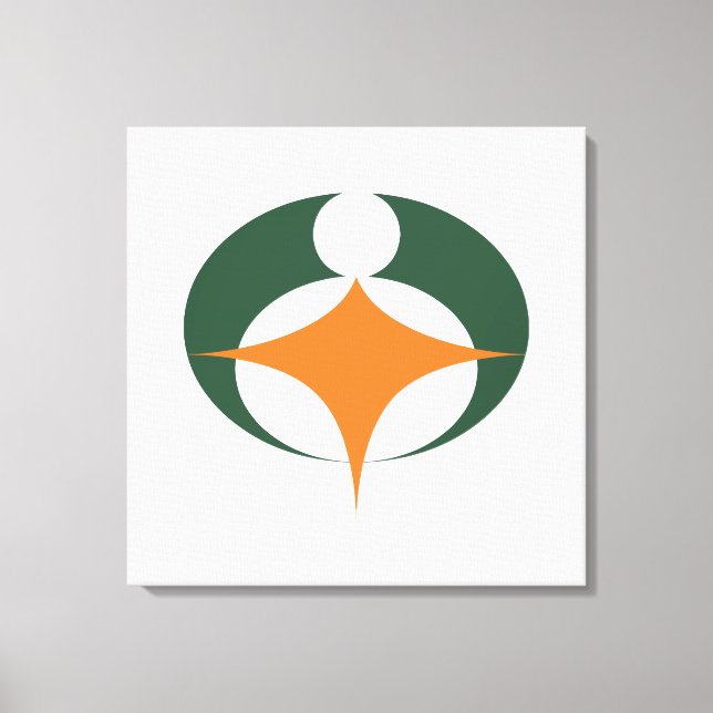 Impressão Em Tela Bandeira de Koga, Shiga, Japão (Frente)