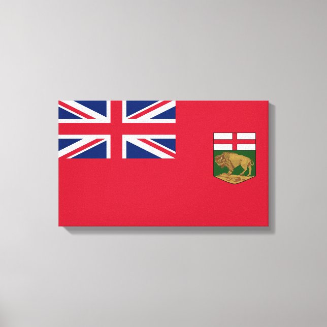 Impressão Em Tela Bandeira de Manitoba (Frente)