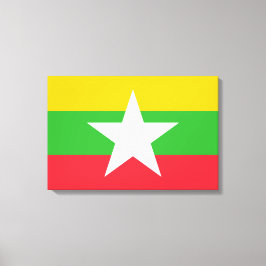Impressão Em Tela Bandeira de Mianmar (Birmânia)