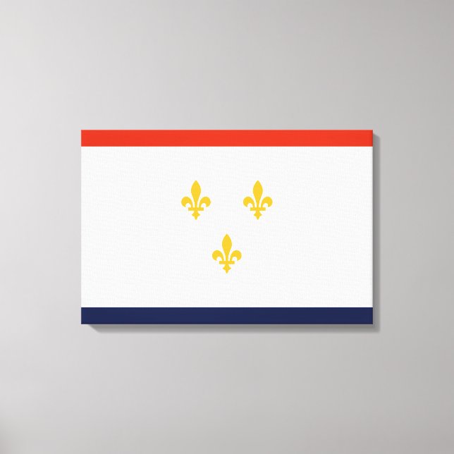 Impressão Em Tela Bandeira de Nova Orleans (Louisiana, EUA) (Frente)