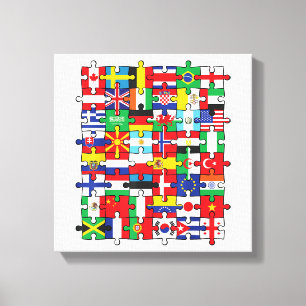 Impressão Em Tela Bandeira de países do mundo bandeira internacional