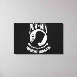 Impressão Em Tela Bandeira de POW-MIA