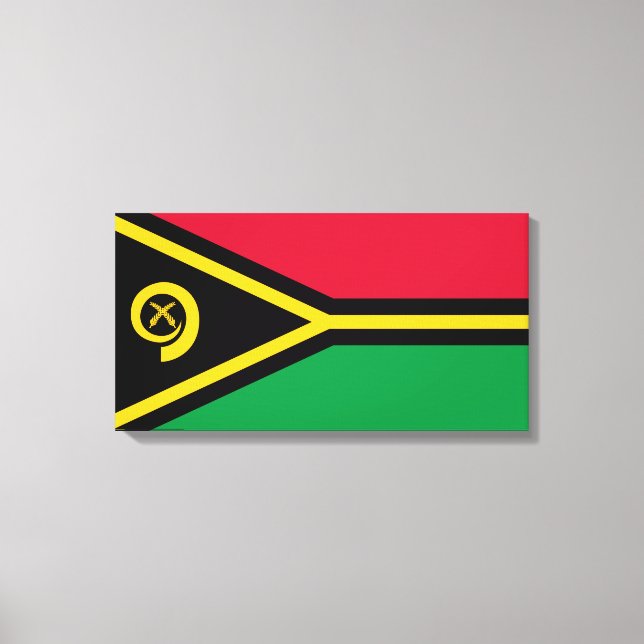 Impressão Em Tela Bandeira de Vanuatu (Frente)
