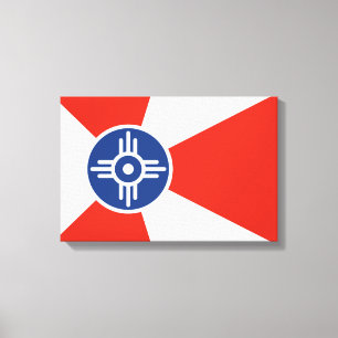 Impressão Em Tela Bandeira de Wichita (Kansas, EUA)