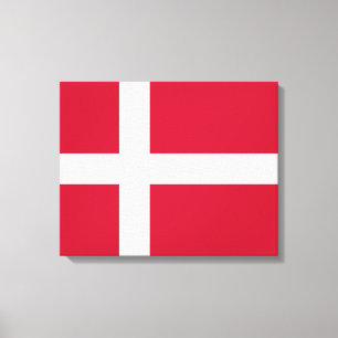 Impressão Em Tela Bandeira Dinamarquesa