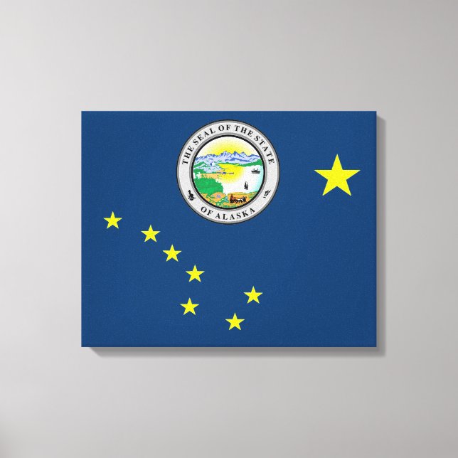 Impressão Em Tela bandeira do Alasca (Frente)