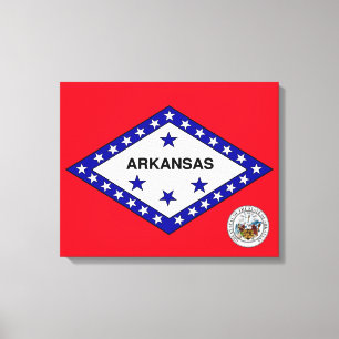 Impressão Em Tela bandeira do Arkansas