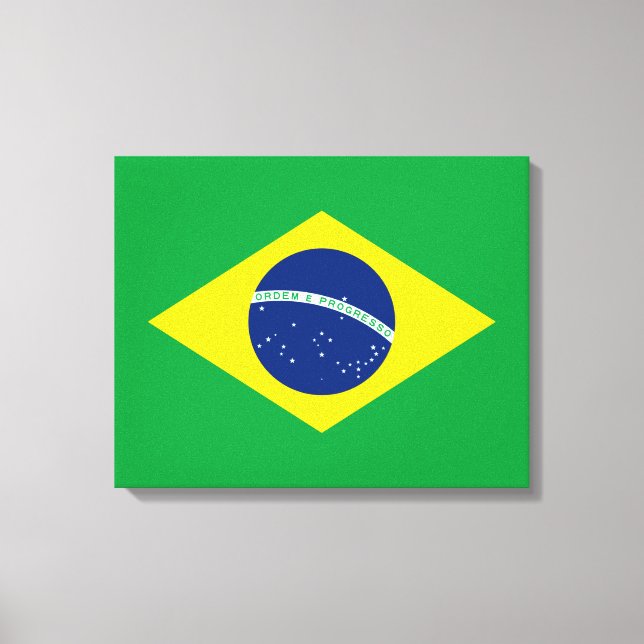 Impressão Em Tela Bandeira do Brasil (Frente)
