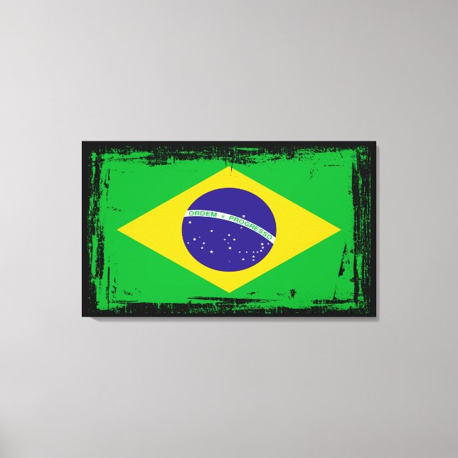 Impressão Em Tela Bandeira do Brasil (Frente)