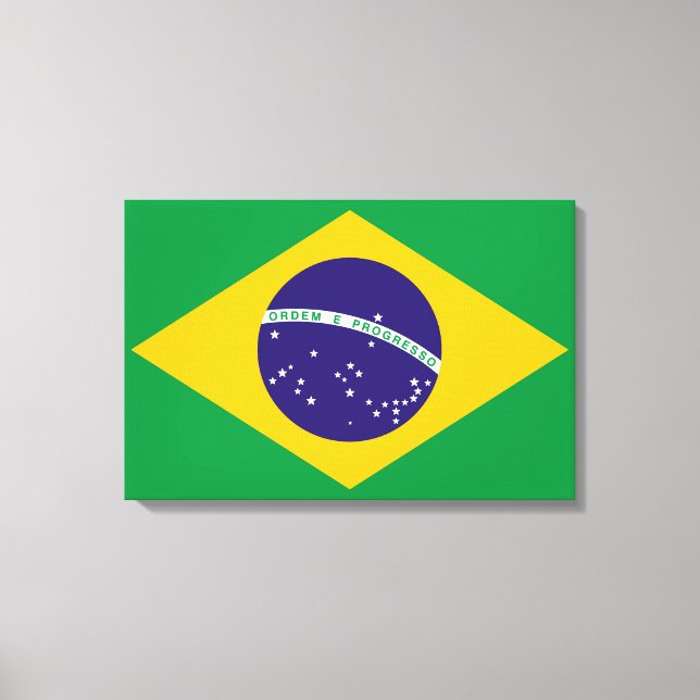 Impressão Em Tela Bandeira do Brasil Bandeira do Brasil (Frente)
