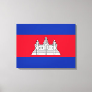 Impressão Em Tela Bandeira do Camboja