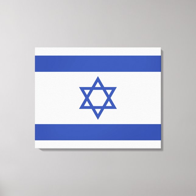 Impressão Em Tela Bandeira do Estado de Israel, Estrela de Davi Juda (Frente)