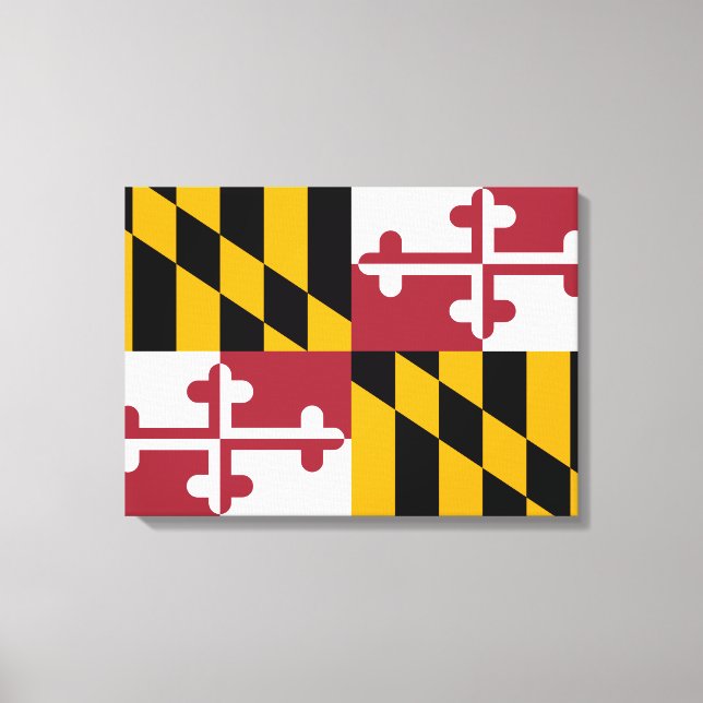 Impressão Em Tela Bandeira do Estado de Maryland (Frente)