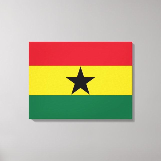 Impressão Em Tela Bandeira do Gana (Frente)