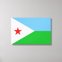 Impressão Em Tela Bandeira do Jibuti (nação africana)