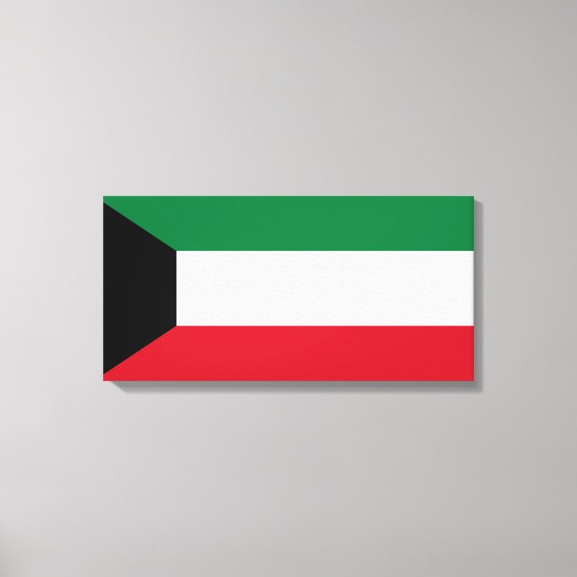 Impressão Em Tela Bandeira do Kuwait (Frente)
