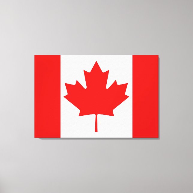 Impressão Em Tela Bandeira do Maple Leaf do Canadá (Frente)