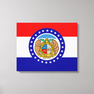 Impressão Em Tela bandeira do Missouri